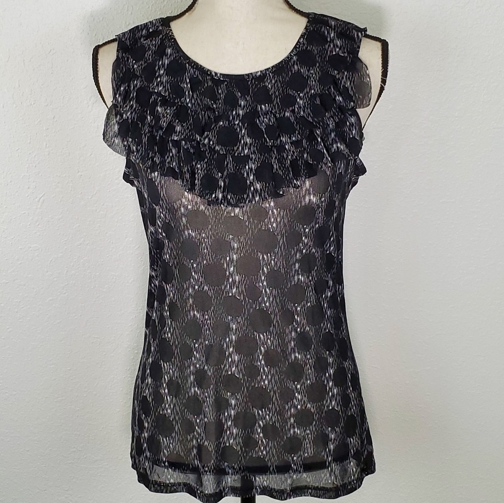 THE LIMITED Ruffle Sleeveless Top, size M